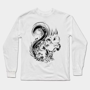 Squirrel with acorn in the paws Long Sleeve T-Shirt